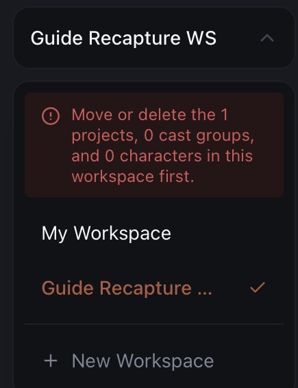 Hard-block warning when deleting a non-empty workspace